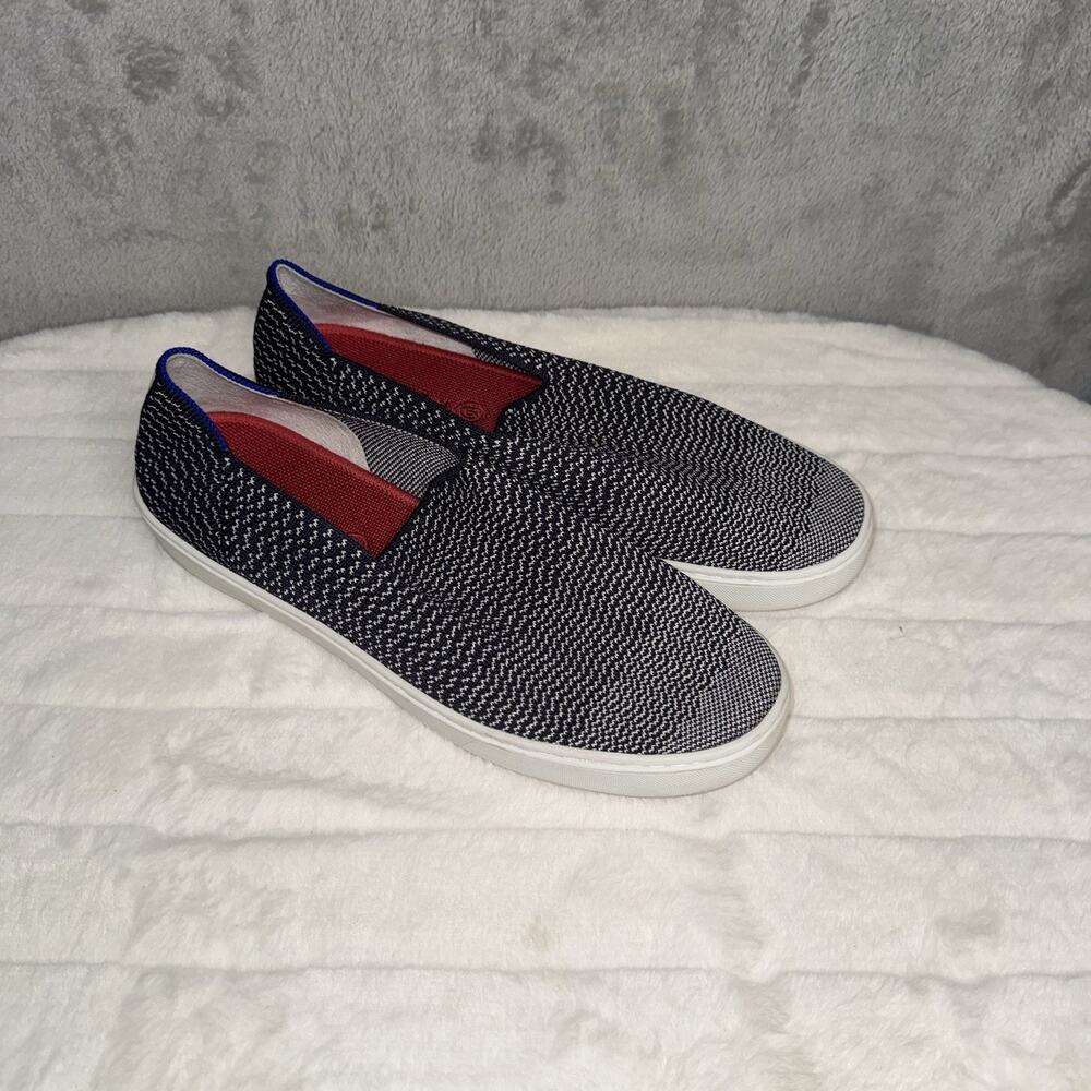 Rothys THE ORIGINAL SLIP ON SNEAKER Womens 11.5 Maritime Gradient Knit Patriotic
